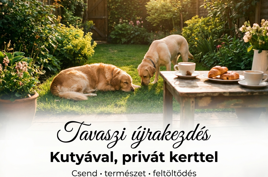 Tavaszi újrakezdés kutyával a Balaton-felvidéken: csend, privát kert, feltöltődés